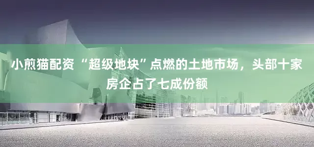 小煎猫配资 “超级地块”点燃的土地市场，头部十家房企占了七成份额